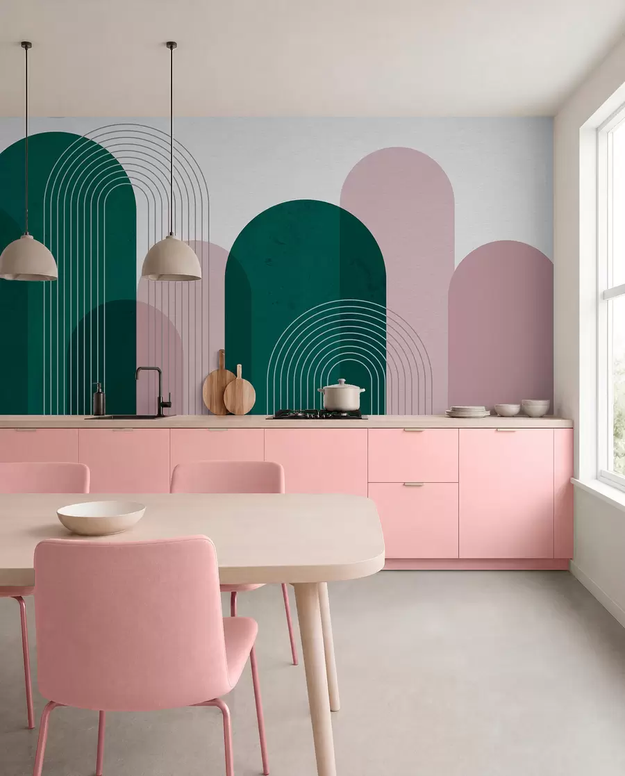 wall murals Апстрактни плави и беж лукови u73098v3