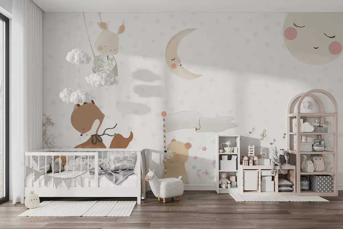 wall murals Дизајн тапета са слатким животињама u99000