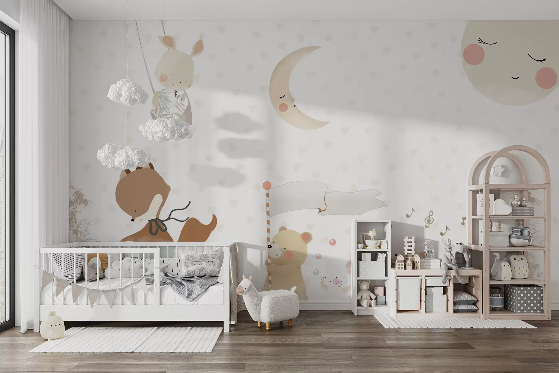 wall murals Дизајн тапета са слатким животињама u99000