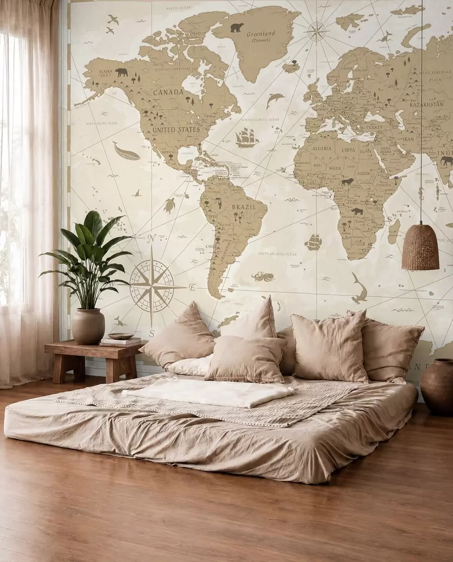 wall murals Винтаге мапа света u99074