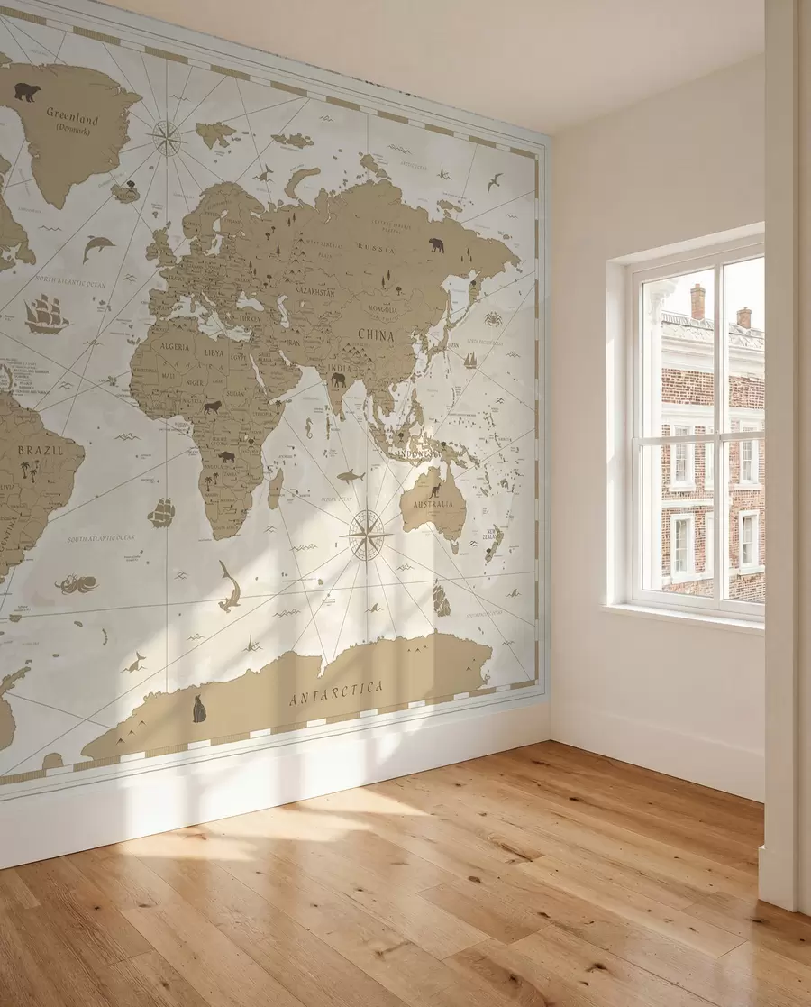 wall murals Винтаге мапа света u99074