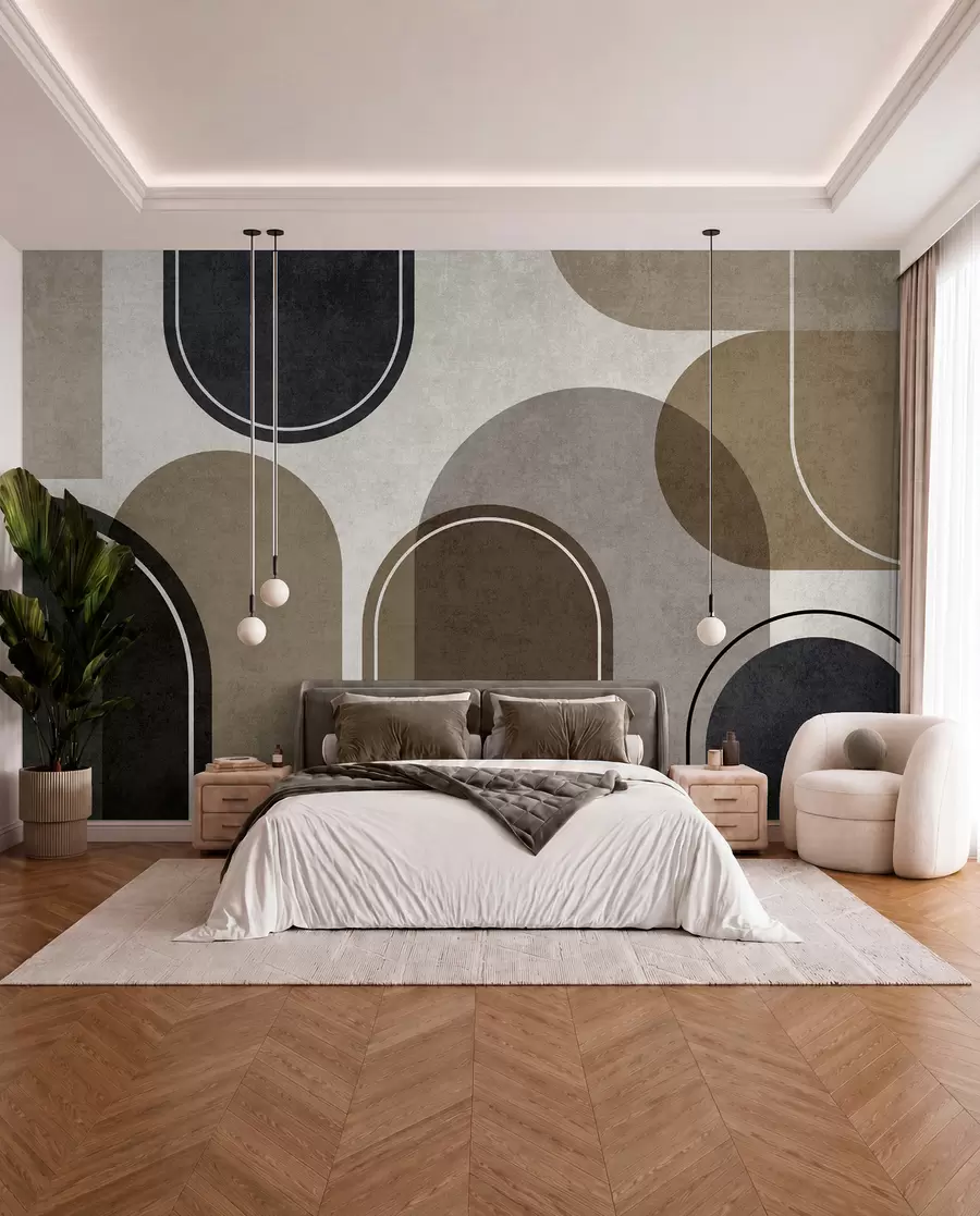 wall murals Беж геометријски лукови u99095