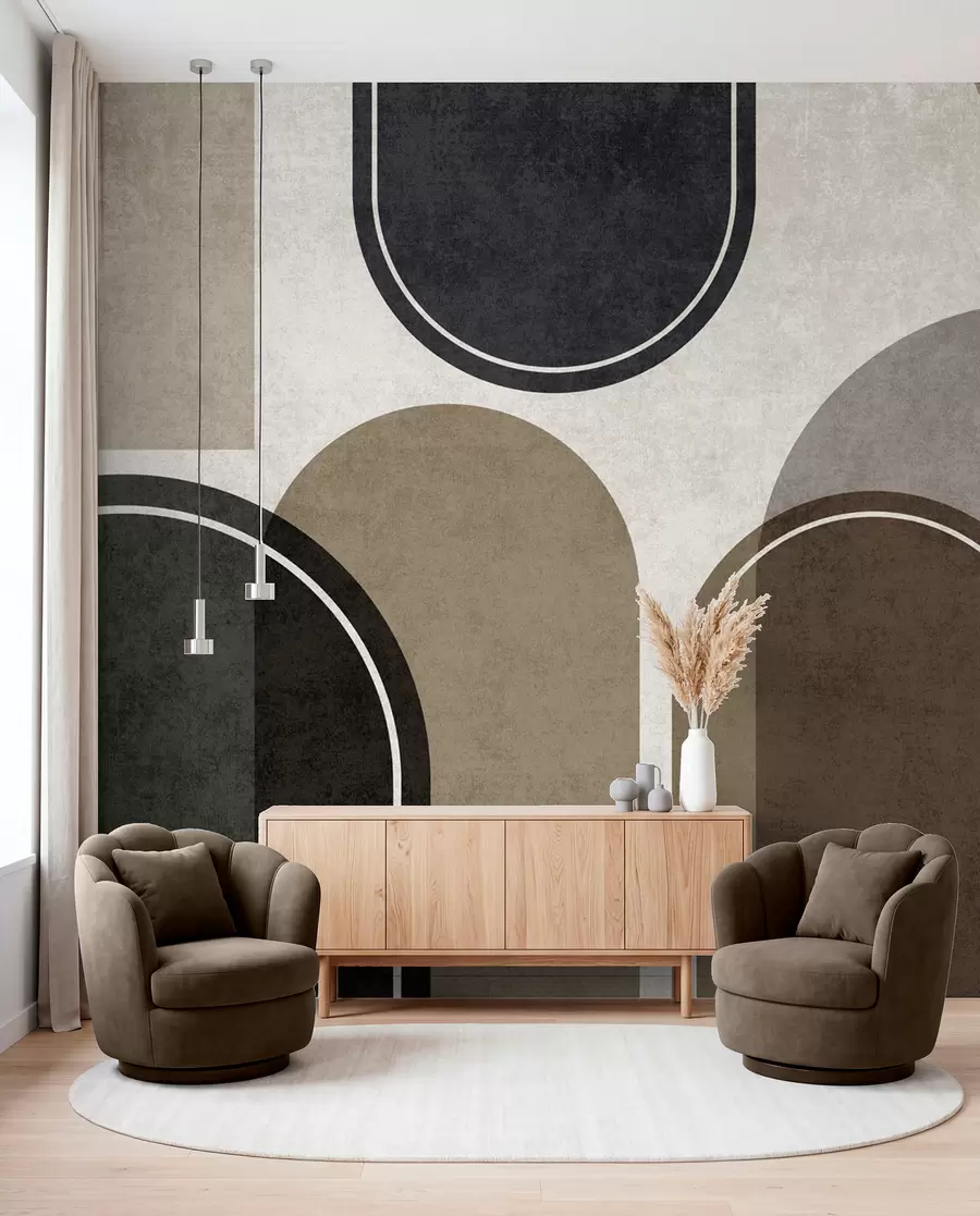 wall murals Беж геометријски лукови u99095