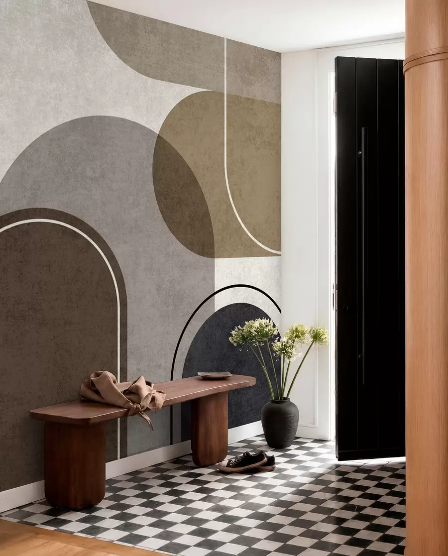 wall murals Беж геометријски лукови u99095