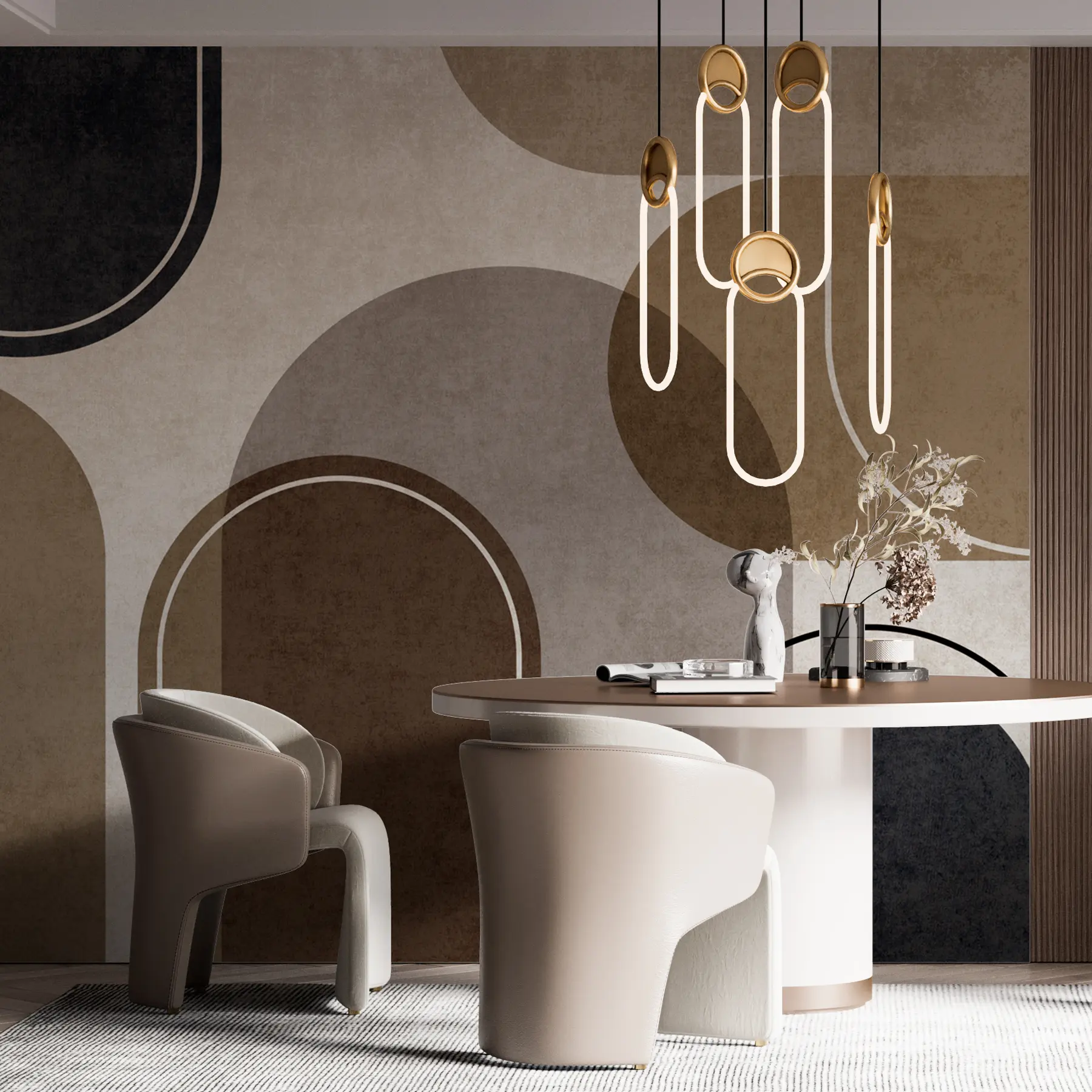 wall murals Беж геометријски лукови u99095
