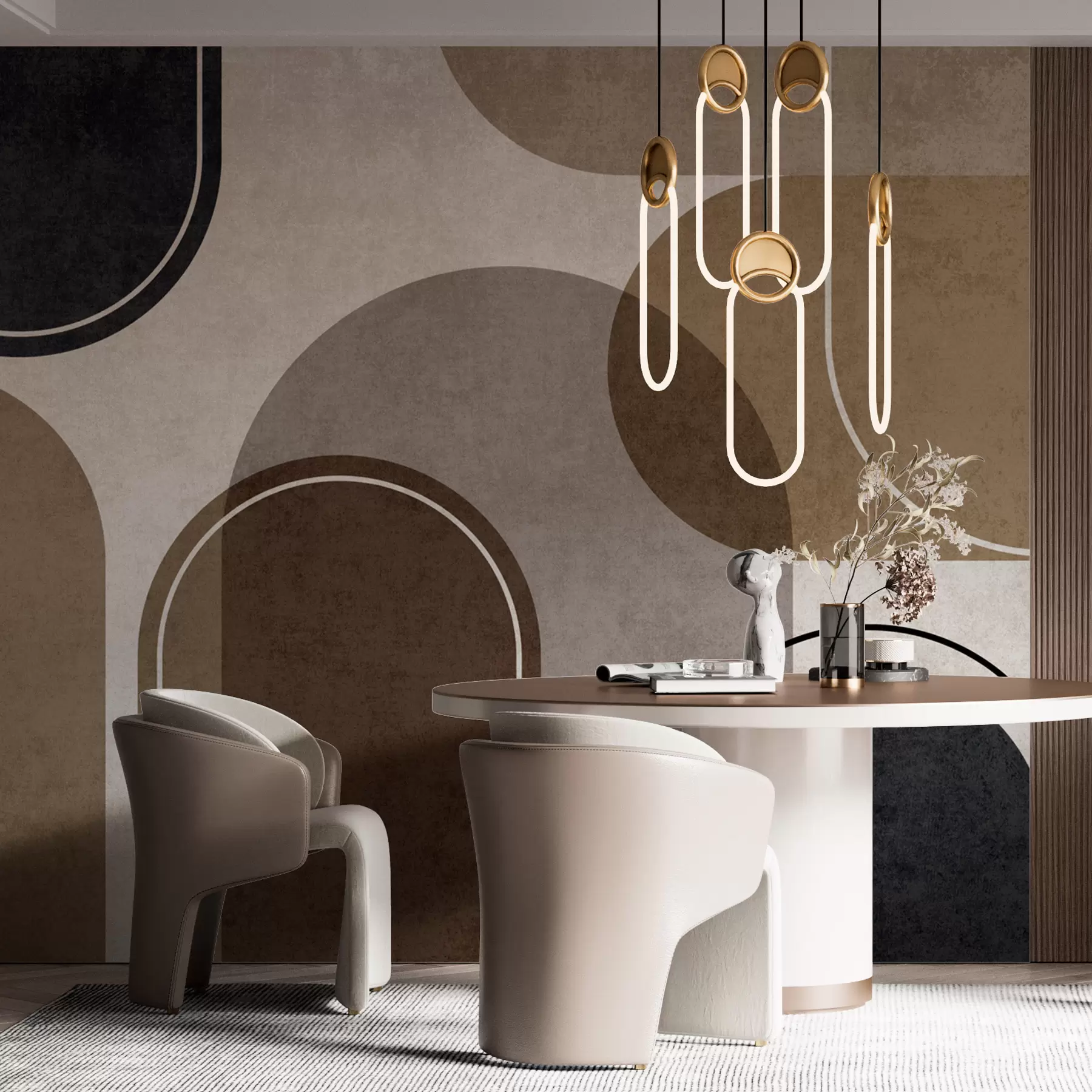 wall murals Беж геометријски лукови u99095