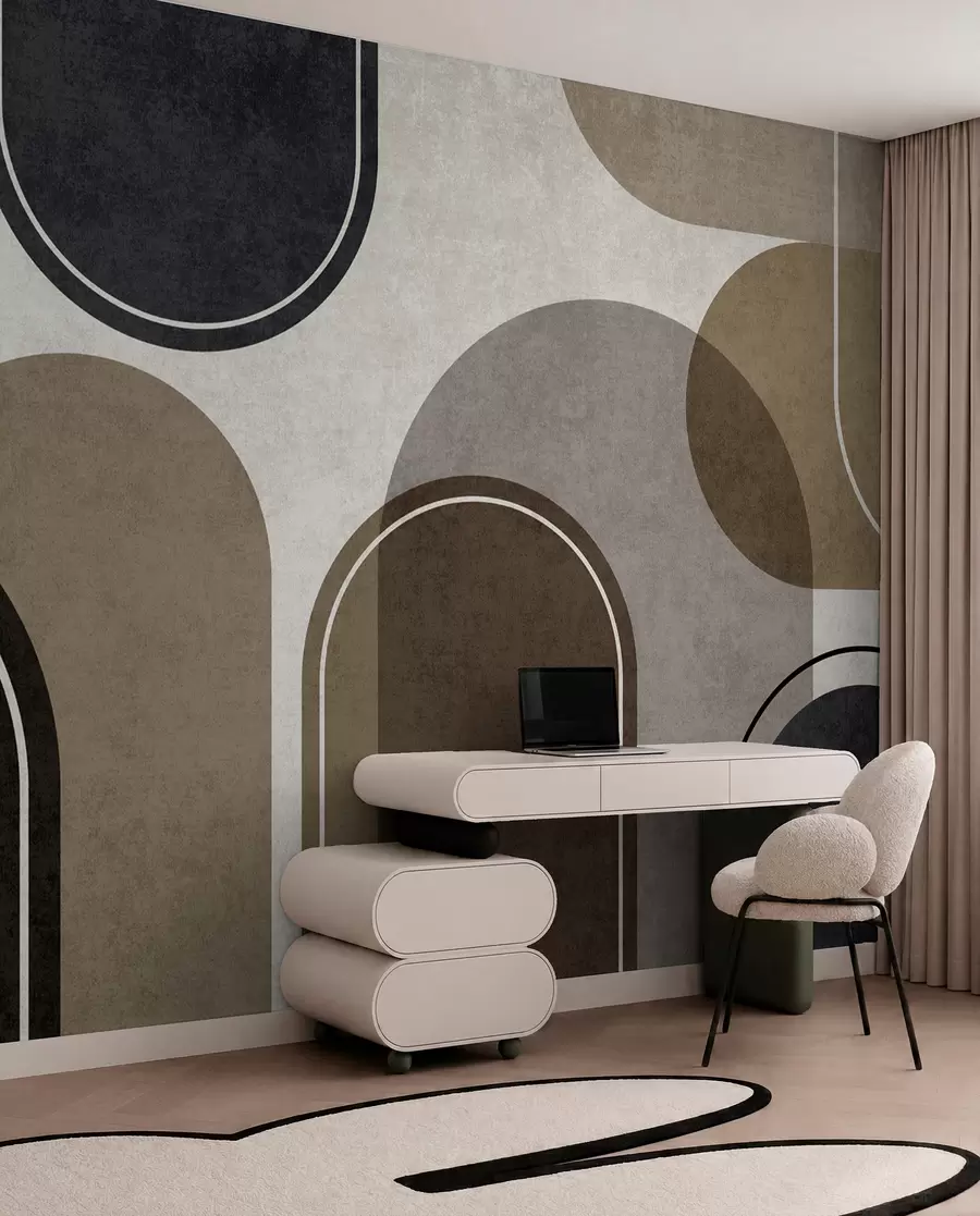 wall murals Беж геометријски лукови u99095