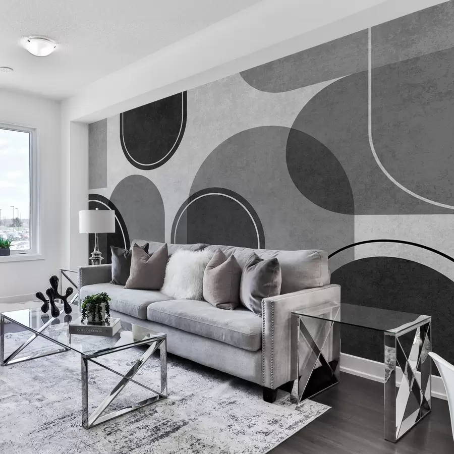 wall murals Сиви геометријски лукови u99095v2