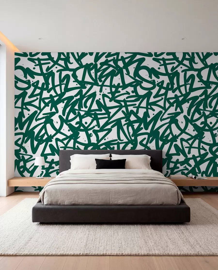 wall murals Емоција графита: зелена u99087