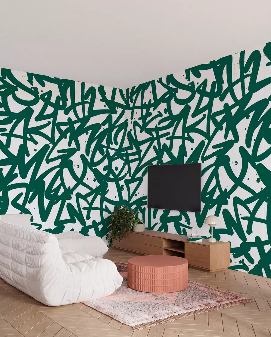 wall murals Емоција графита: зелена u99087
