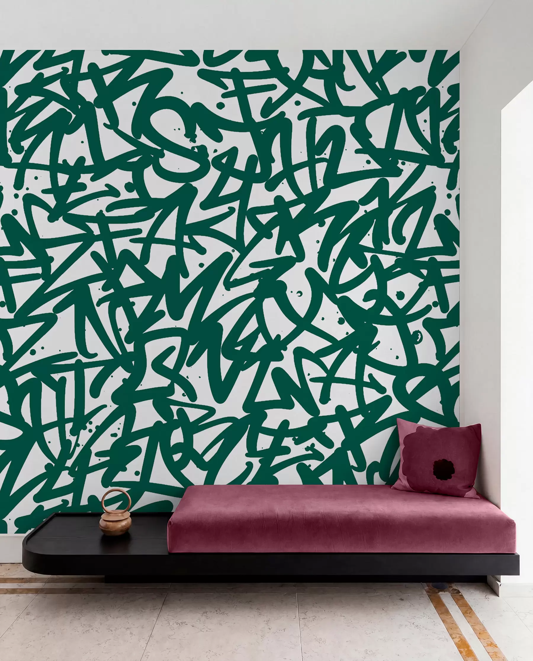wall murals Емоција графита: зелена u99087