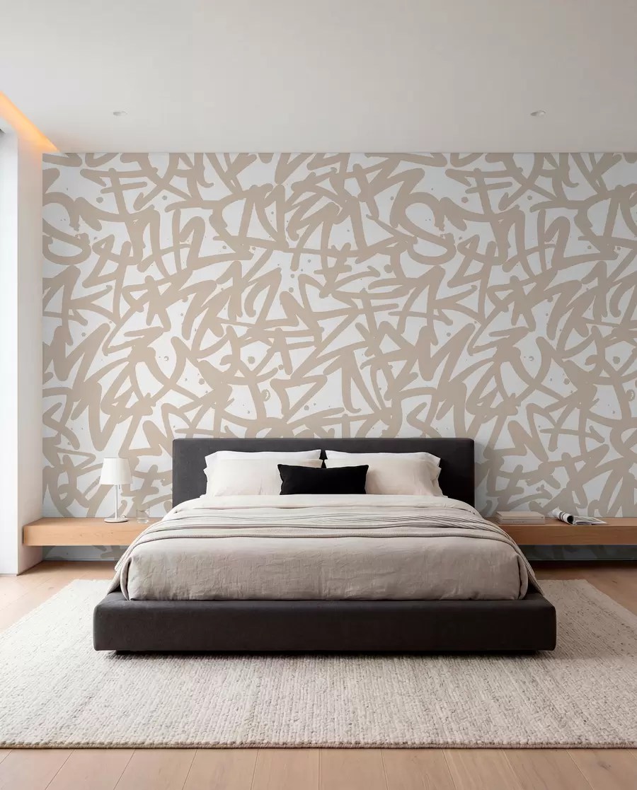 wall murals Емоција графита: беж u99087v1