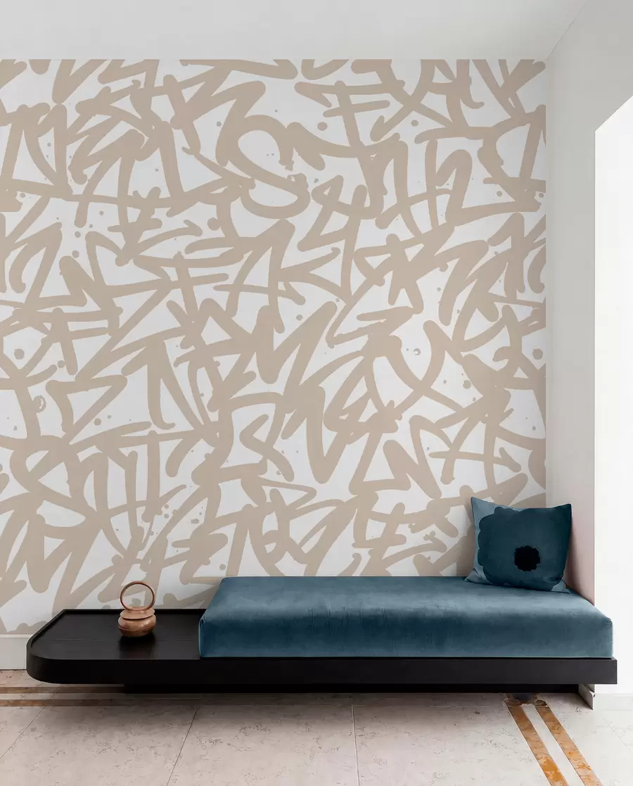 wall murals Емоција графита: беж u99087v1
