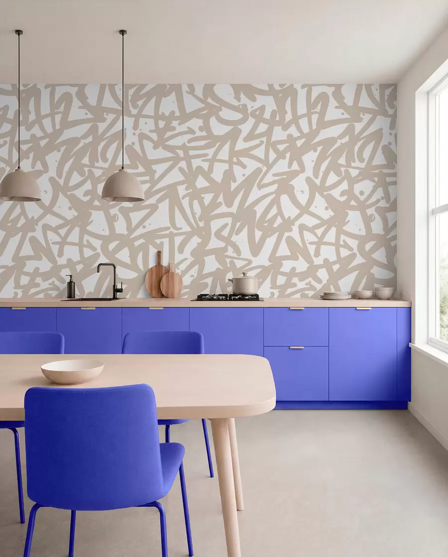 wall murals Емоција графита: беж u99087v1