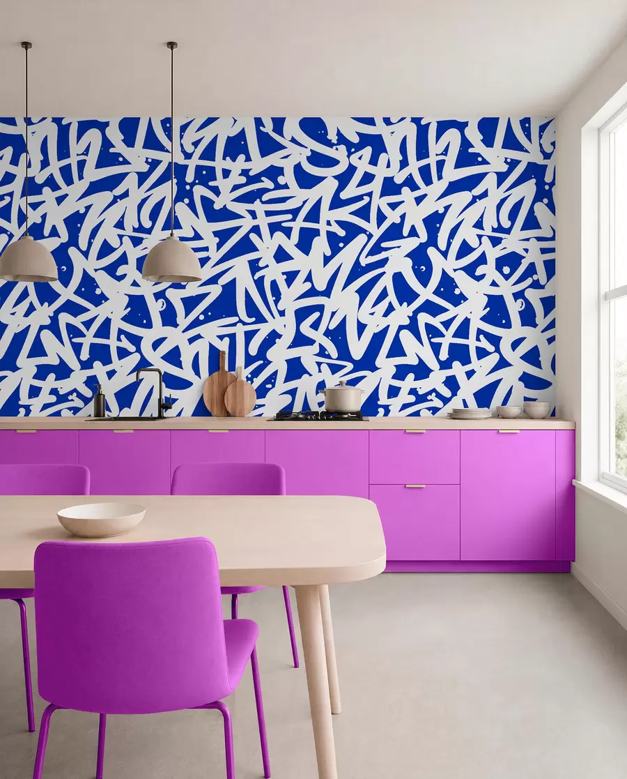 wall murals Емоција графита: Плава u99087v2