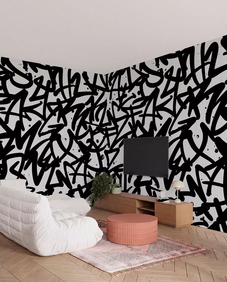 wall murals Емоција графита: црна u99087v3