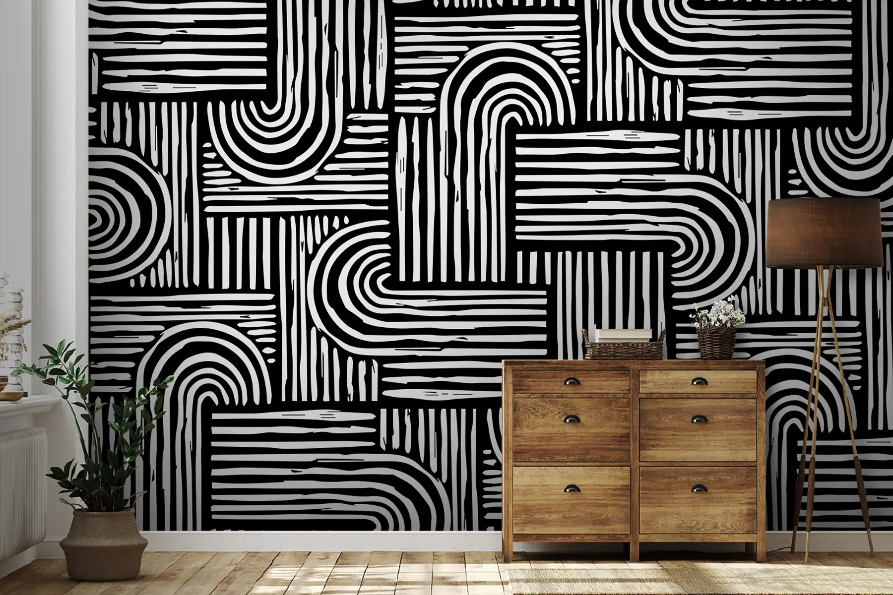wall murals Црне шаре бескрајних стаза u99089v4