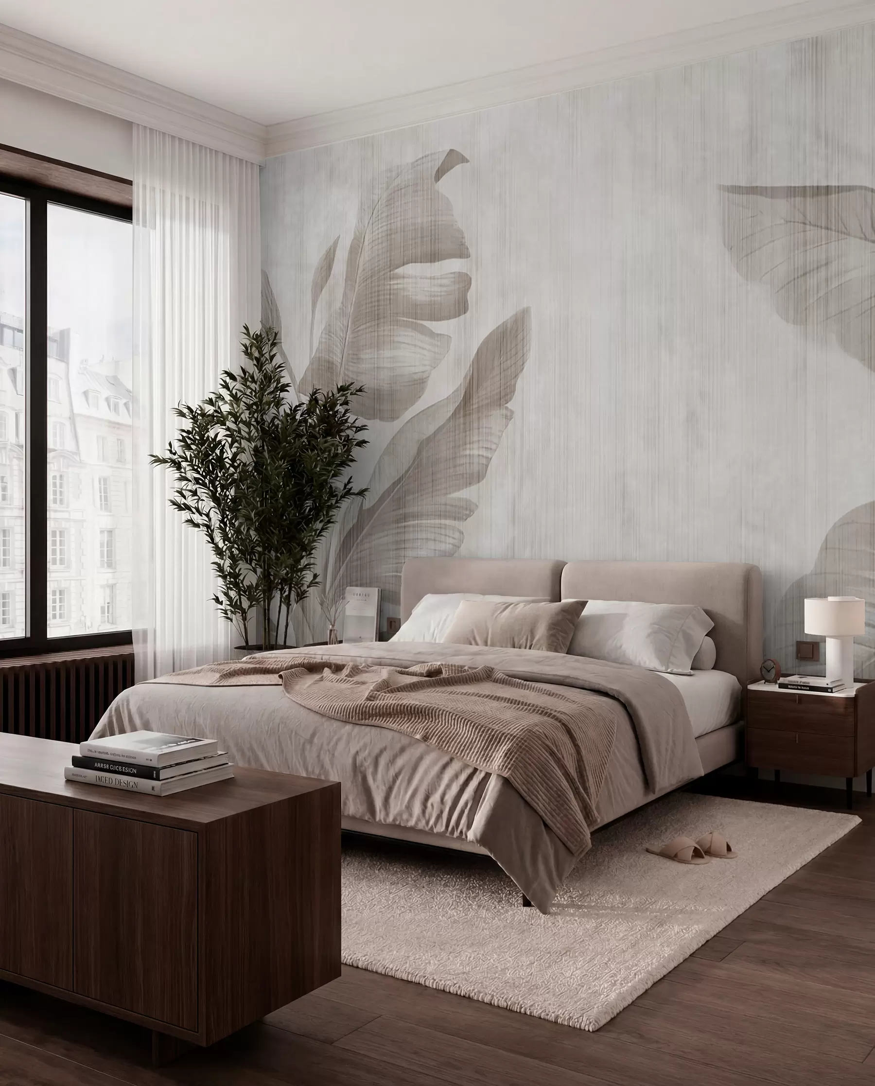 wall murals Тропско лишће у грунге стилу u00299d2