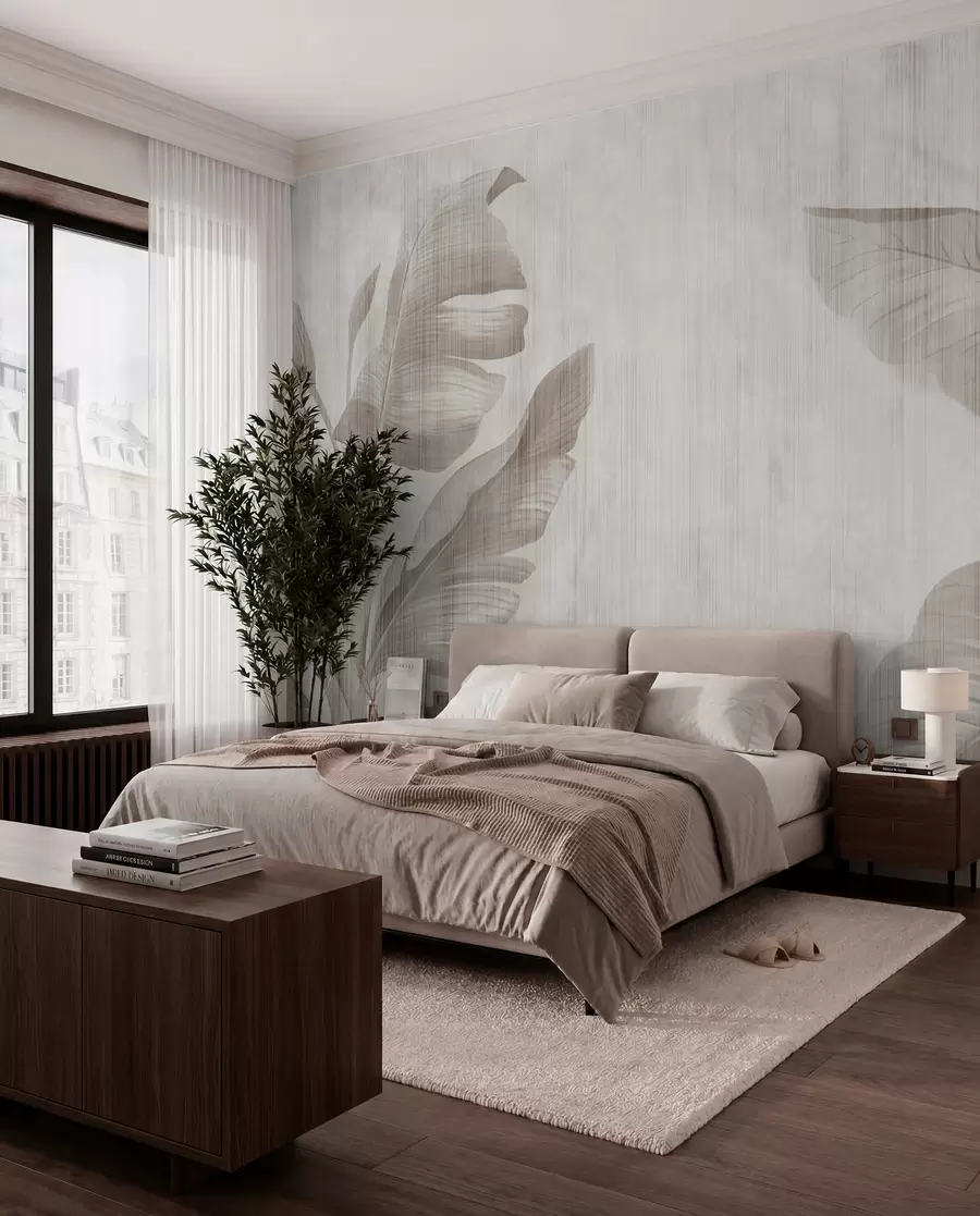 wall murals Тропско лишће у грунге стилу u00299d2