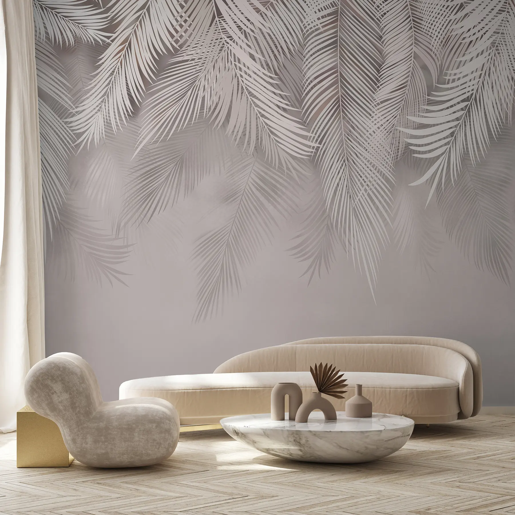 wall murals Нежни висећи листови u48556v5d1