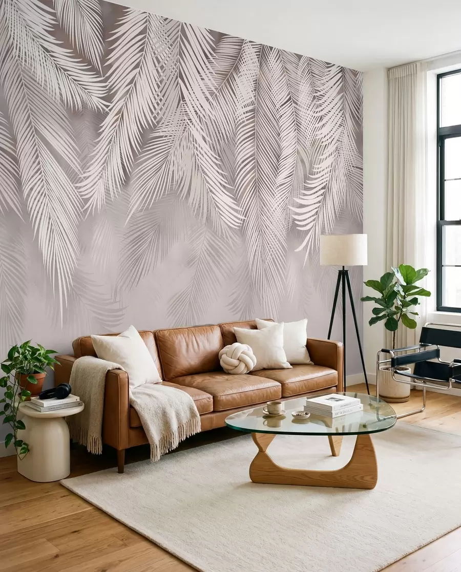 wall murals Нежни висећи листови u48556v5d2