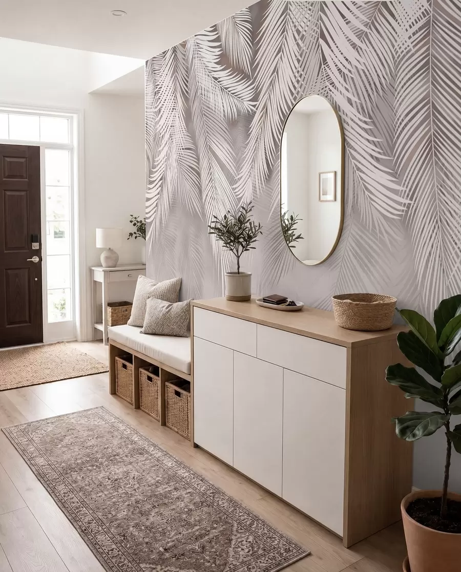 wall murals Нежни висећи листови u48556v5d2