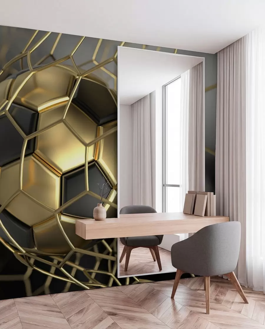 wall murals Фудбалска лопта у голу u73010d3