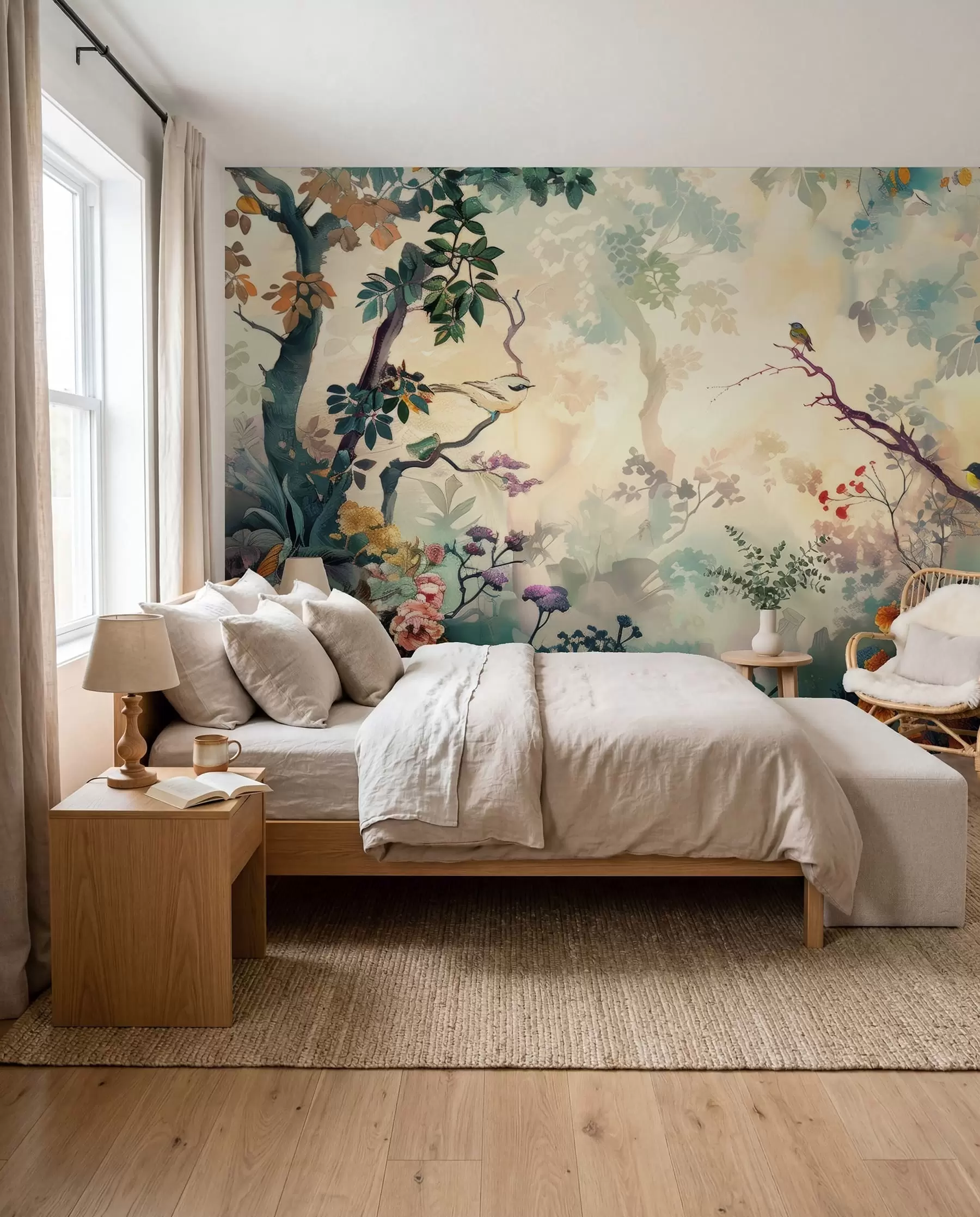 wall murals Боје птица у шуми u99610