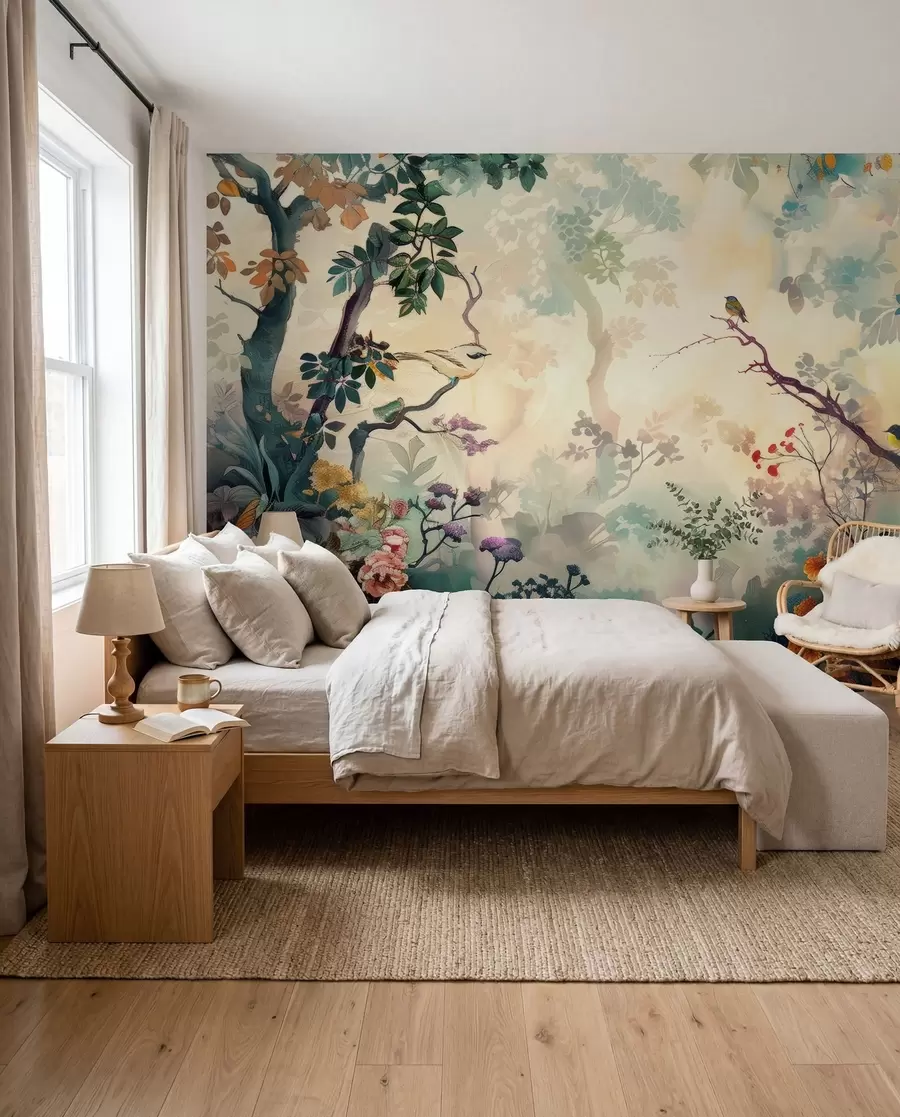 wall murals Боје птица у шуми u99610