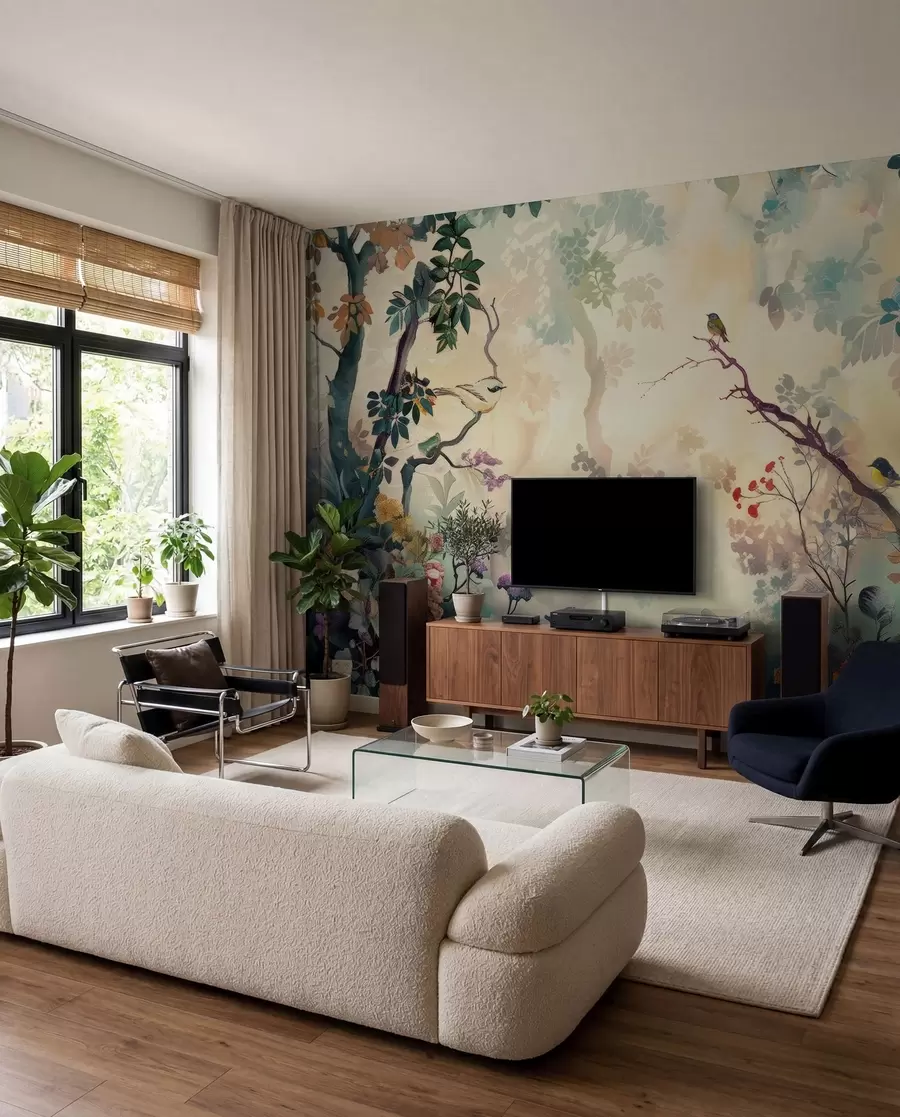 wall murals Боје птица у шуми u99610