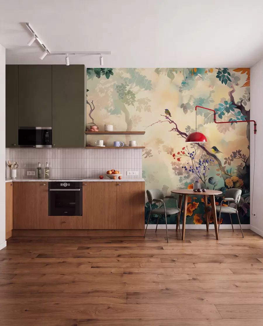wall murals Боје птица у шуми u99610