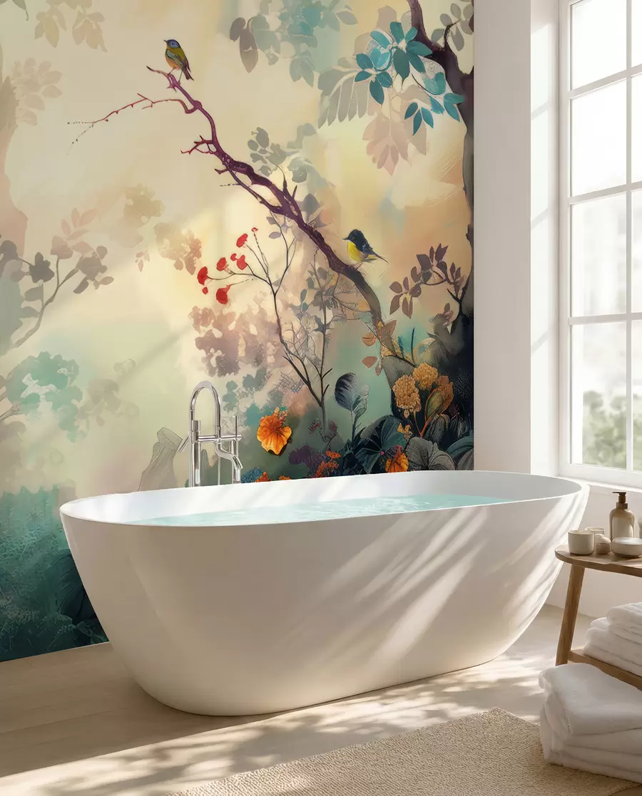 wall murals Боје птица у шуми u99610