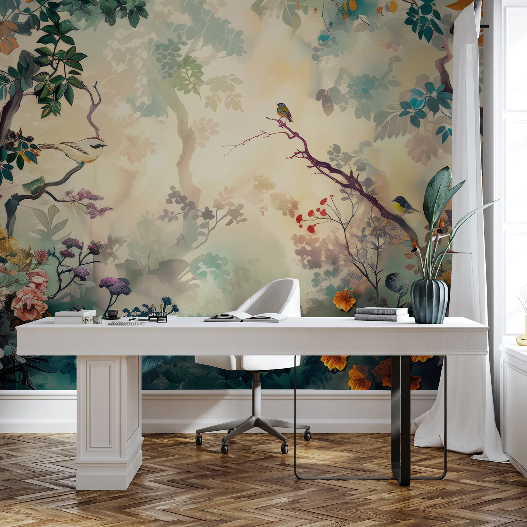 wall murals Боје птица у шуми u99610