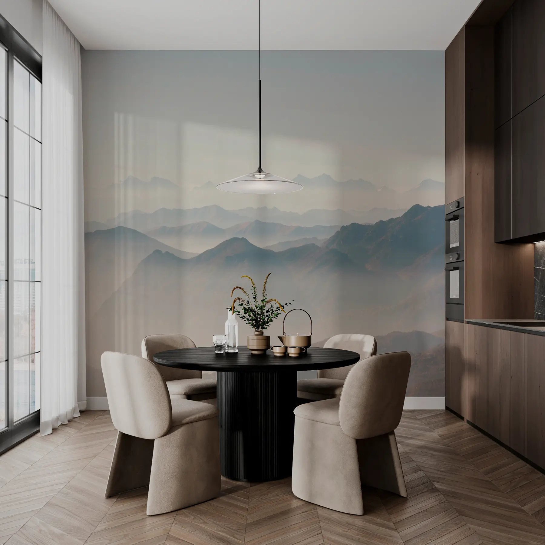 wall murals Дине и планински пејзаж u99719