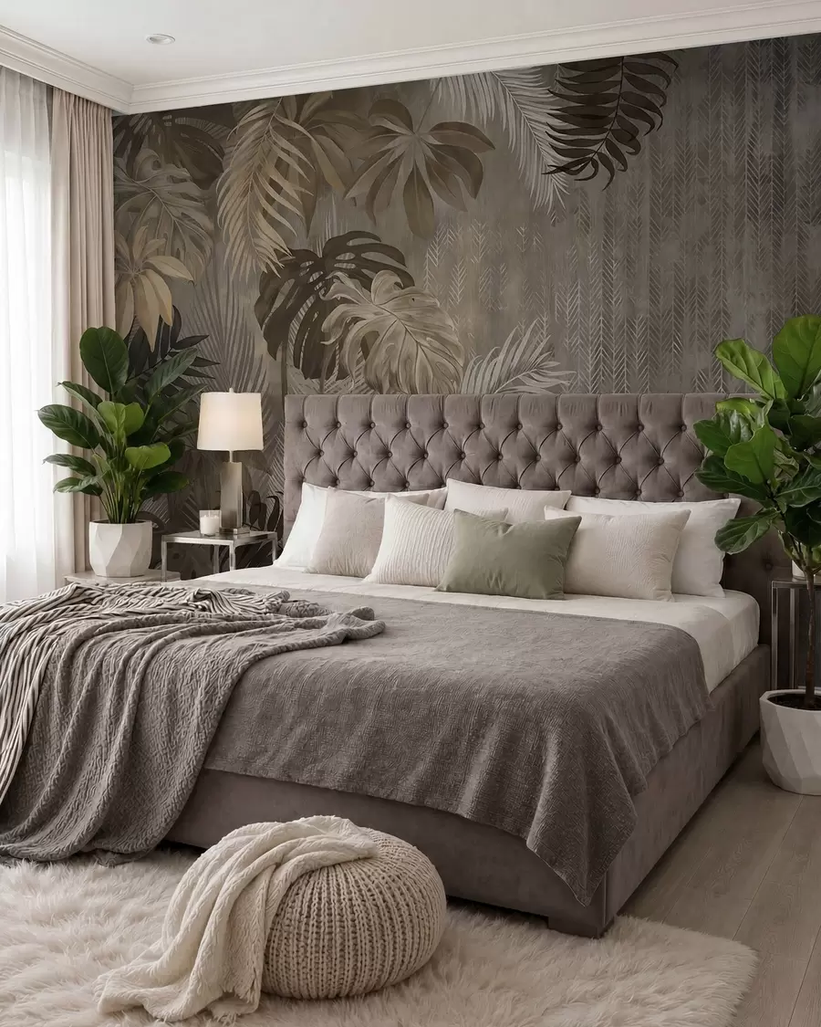 wall murals Тропско лишће у грунге стилу u97012d2