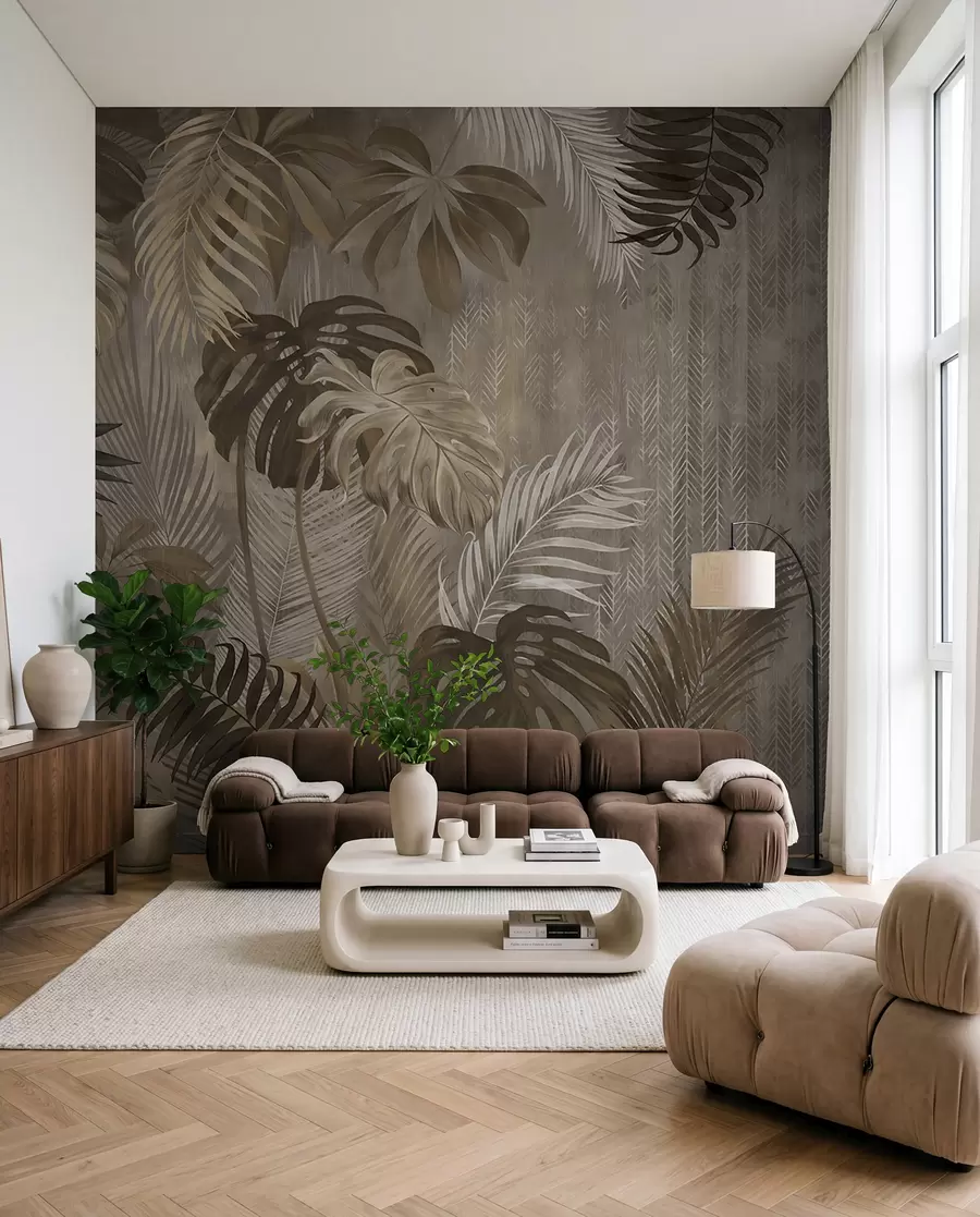 wall murals Тропско лишће у грунге стилу u97012d2