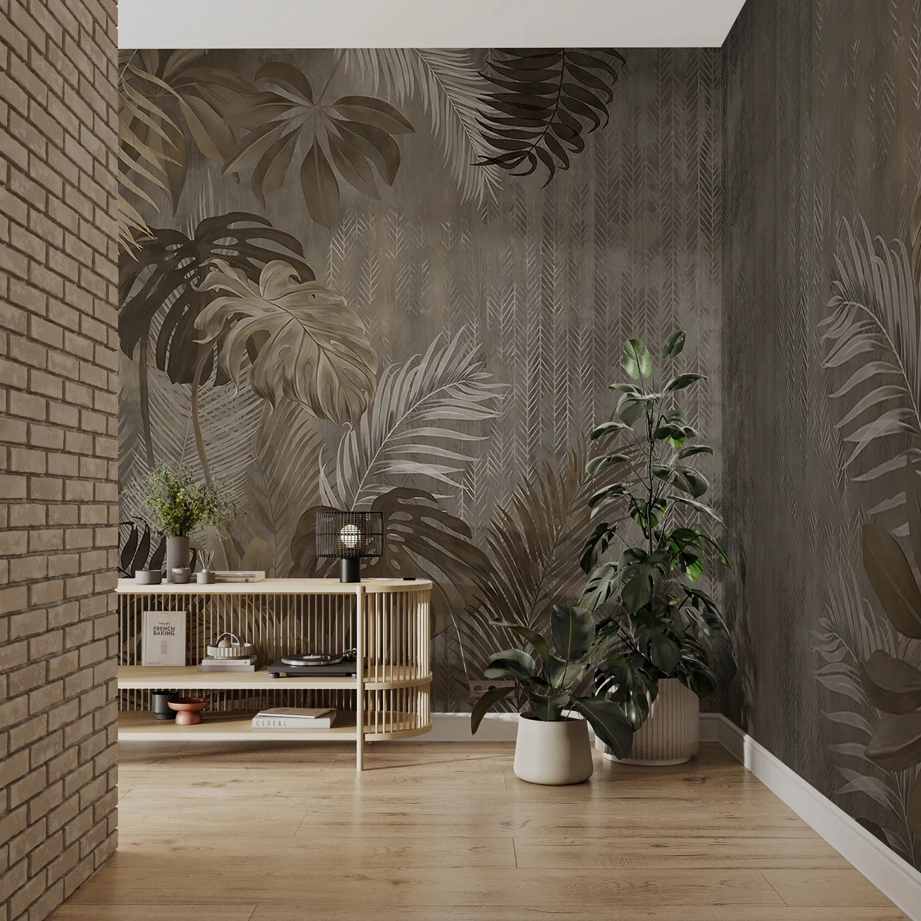 wall murals Тропско лишће у грунге стилу u97012d2