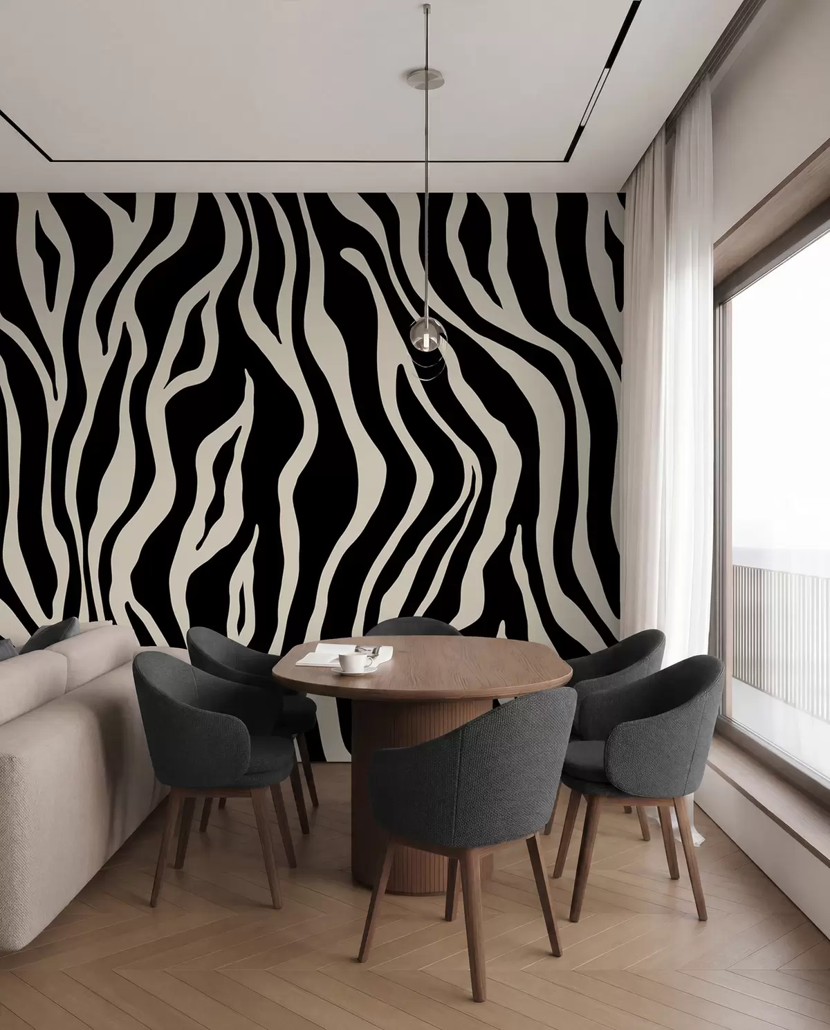 wall murals Zebrine pruge u slonovači u99173v3