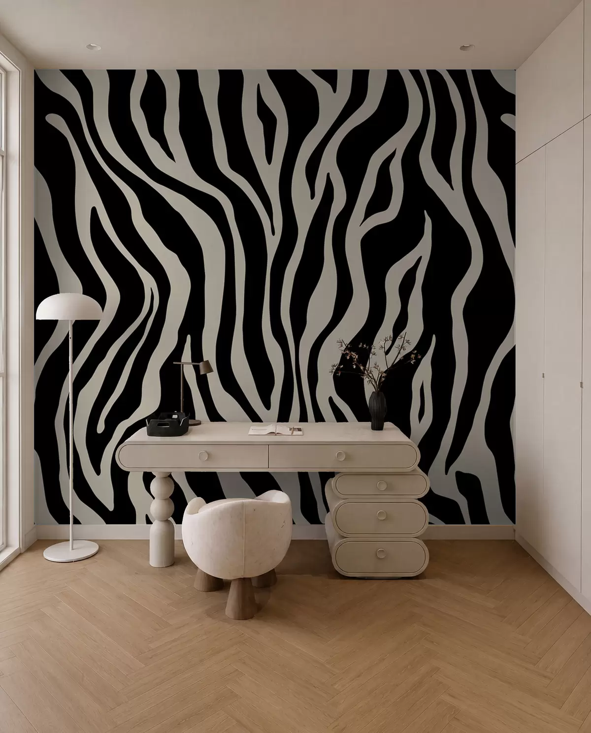 wall murals Zebrine pruge u slonovači u99173v3